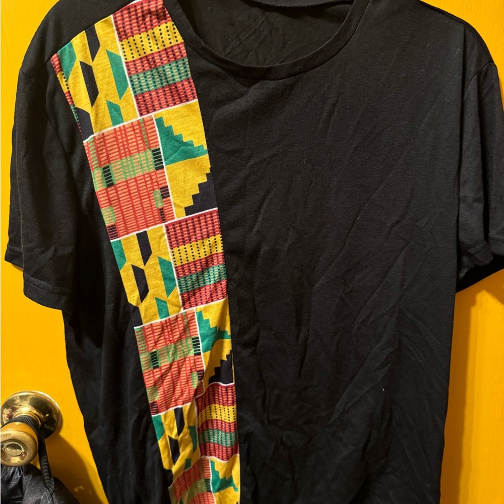 NEW Men Black Dashiki shirt size M